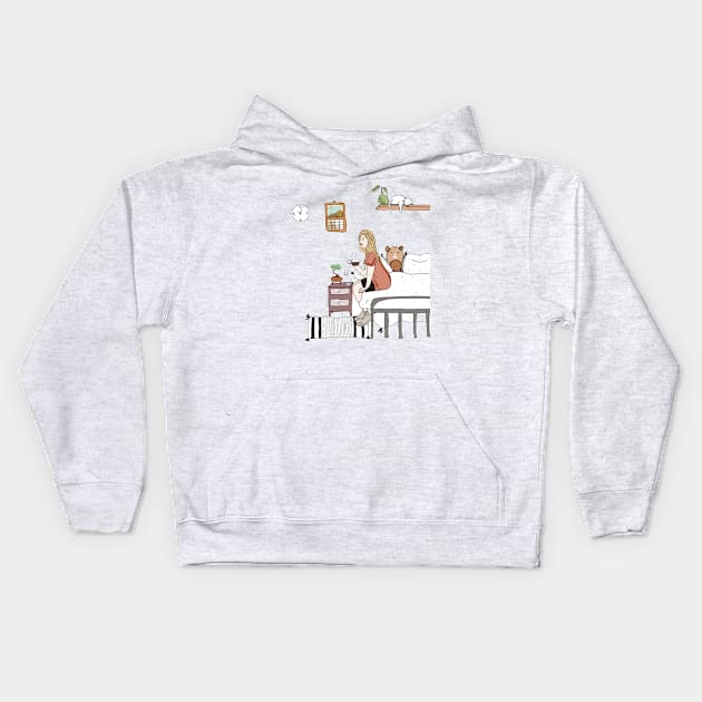 Cozy mornings Kids Hoodie by JustNadia